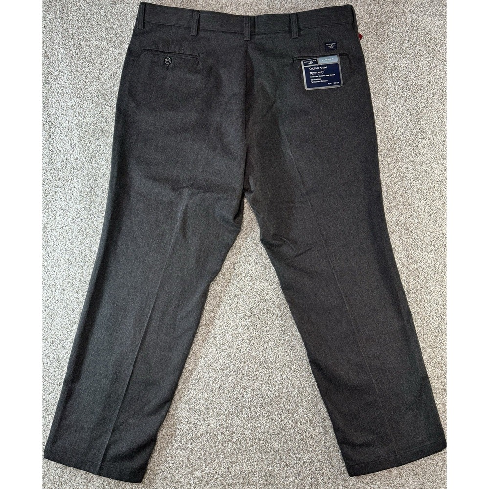 Dockers Mens Individual Fit Gray Khaki Dress Pants Classic Fit NEW Size 40x30 - Picture 6 of 7